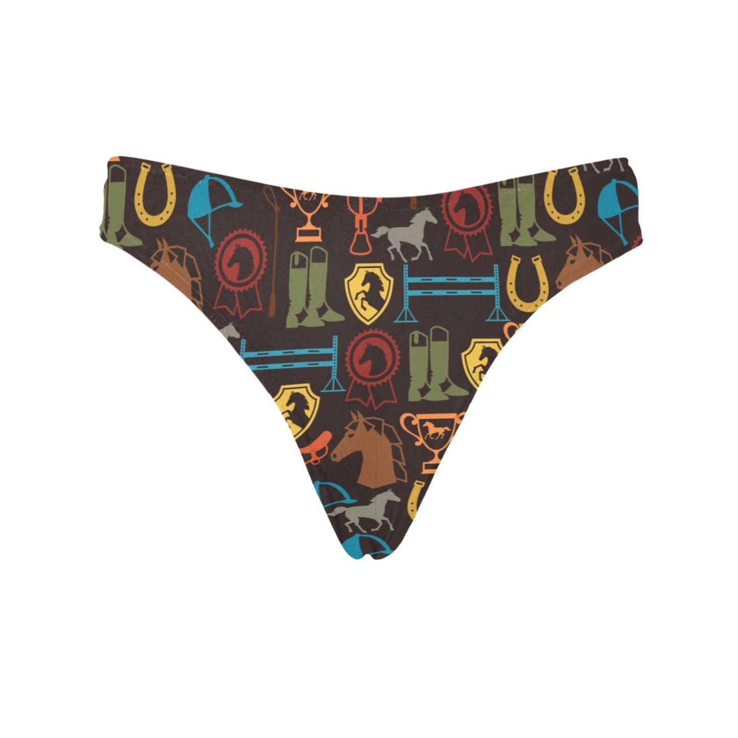 Equestrian Equipment Horse Colorful Women's Thongs
