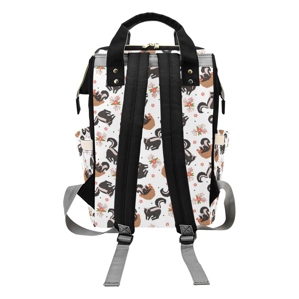Skunk Print Design LKS304 Diaper Bag Backpack