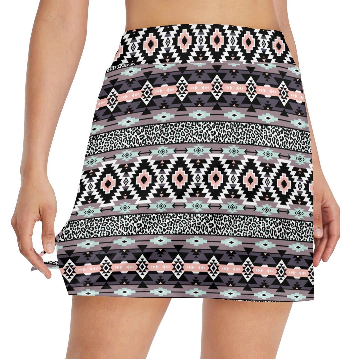 Safari Pattern Print Design LKS302 17" Golf & Pickleball Skort with Pockets