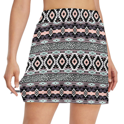 Safari Pattern Print Design LKS302 17" Golf & Pickleball Skort with Pockets