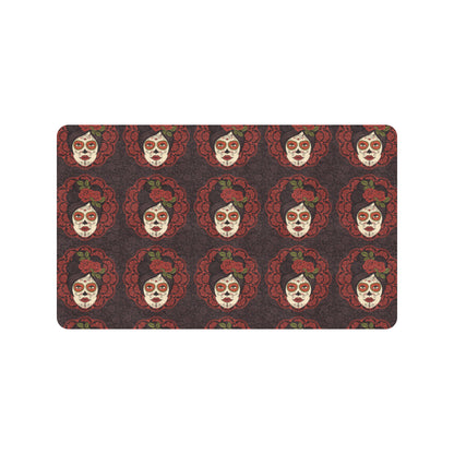 Day of the Dead Mexican Girl Rubber Doormat