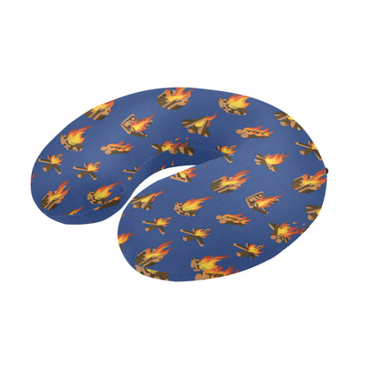 Campfire Pattern Print Design 03 U-Shaped Travel Neck Pillow