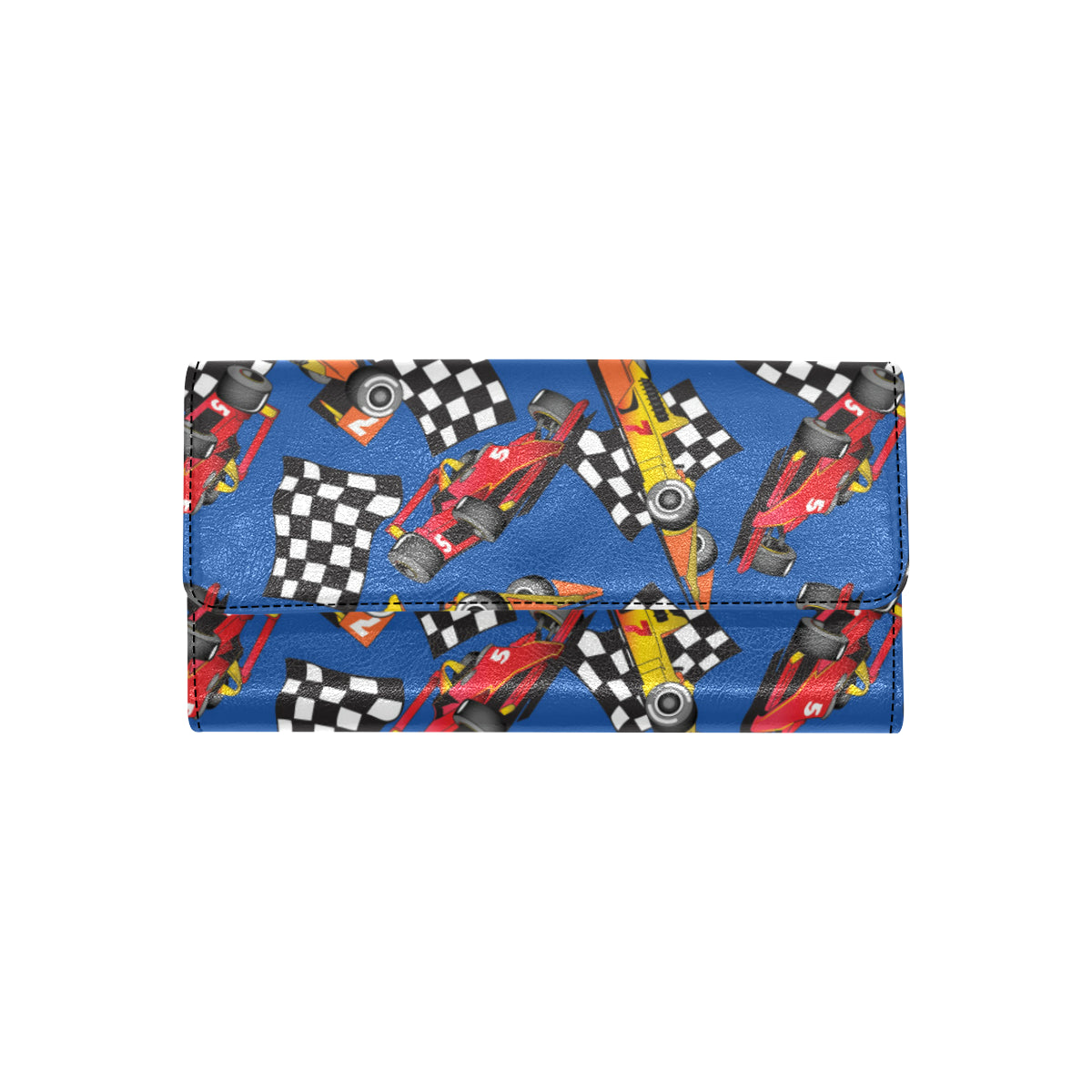 Racing Pattern Print Design A01 Women's Trifold Wallet