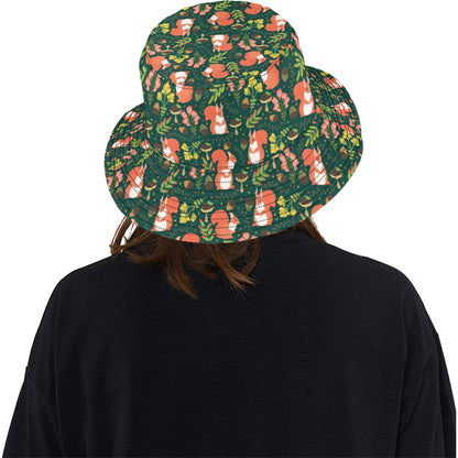 Squirrel Print Design LKS302 Unisex Bucket Hat