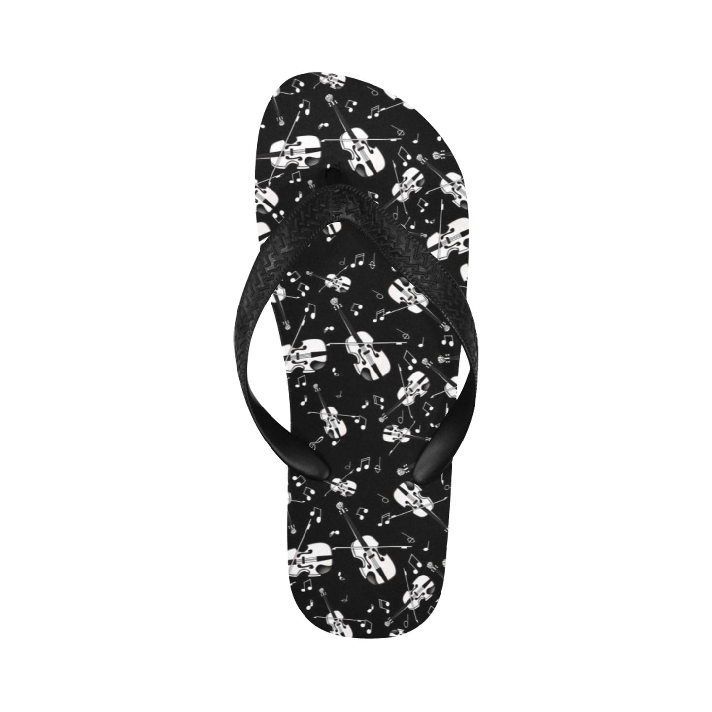 Violin Print Design LKS404 Flip Flops