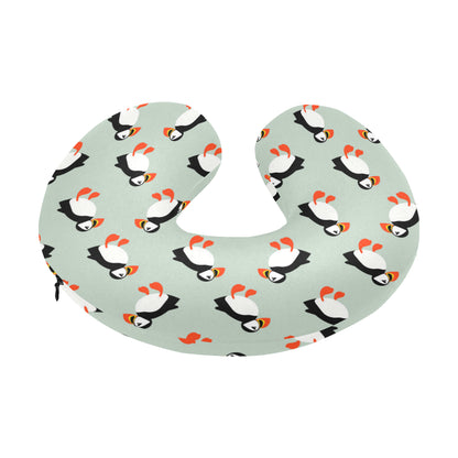 Puffin Pattern Print Design A03 U-Shaped Travel Neck Pillow