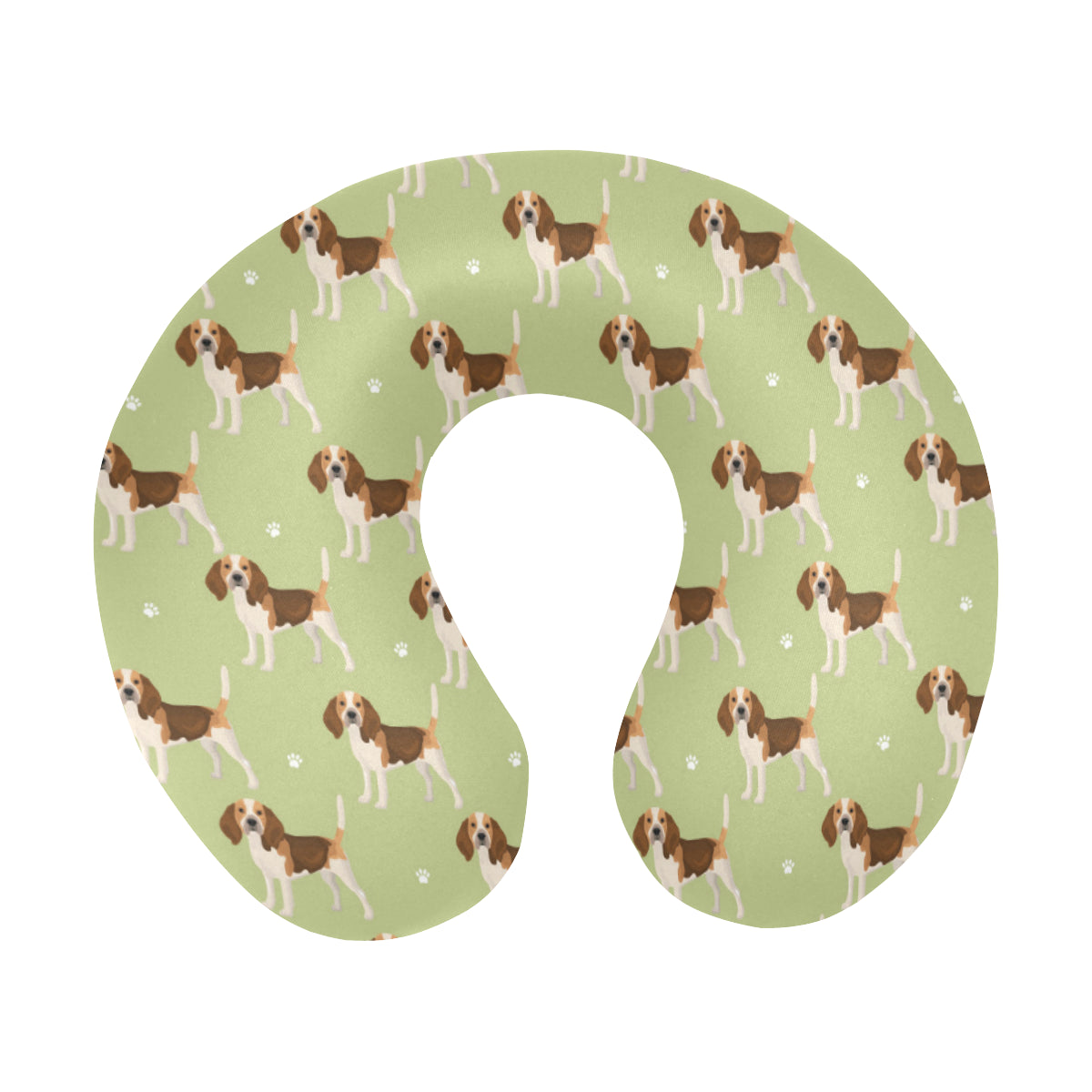 Beagle Pattern Print Design 07 U-Shaped Travel Neck Pillow
