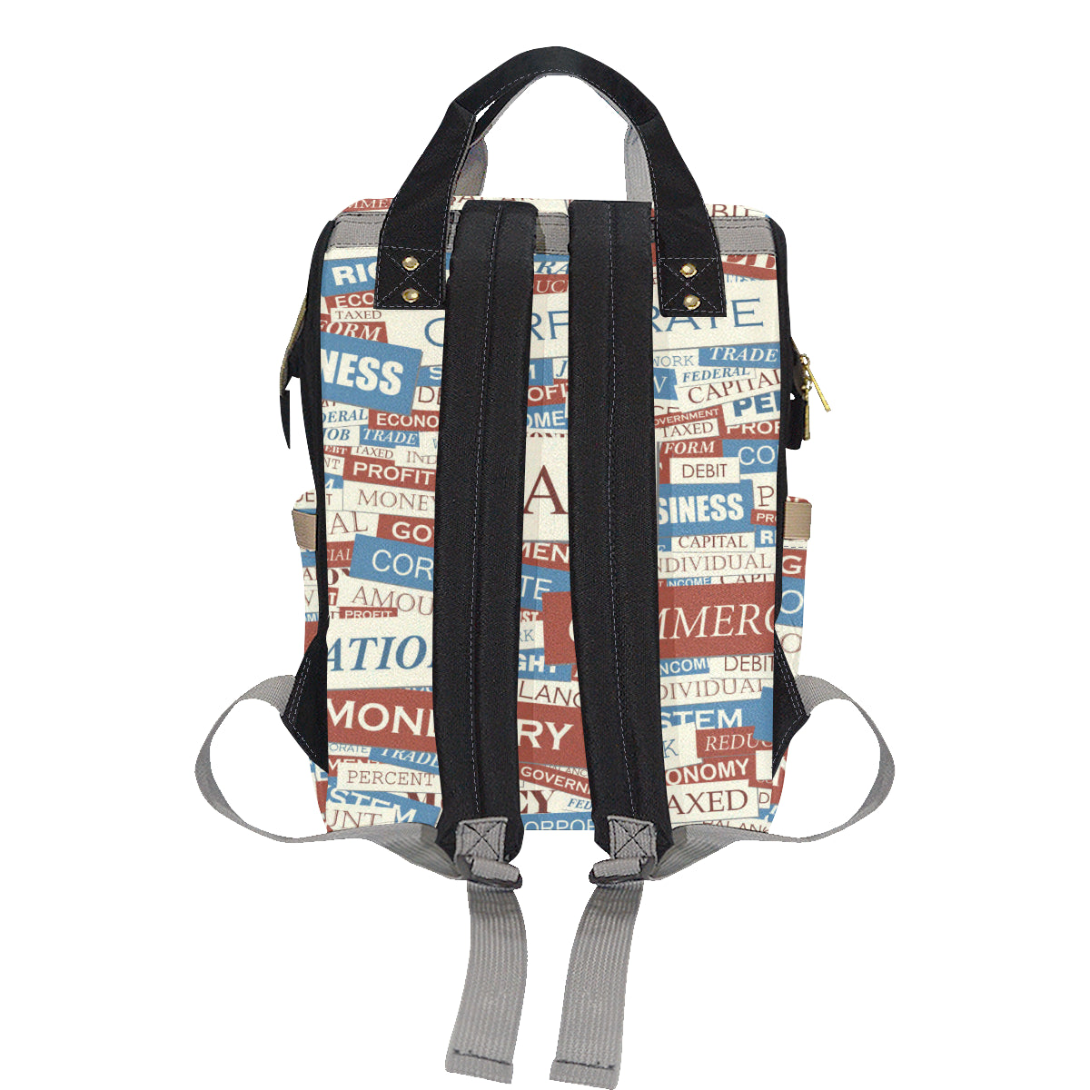 Accounting Financial Pattern Print Design 01 Diaper Bag Backpack