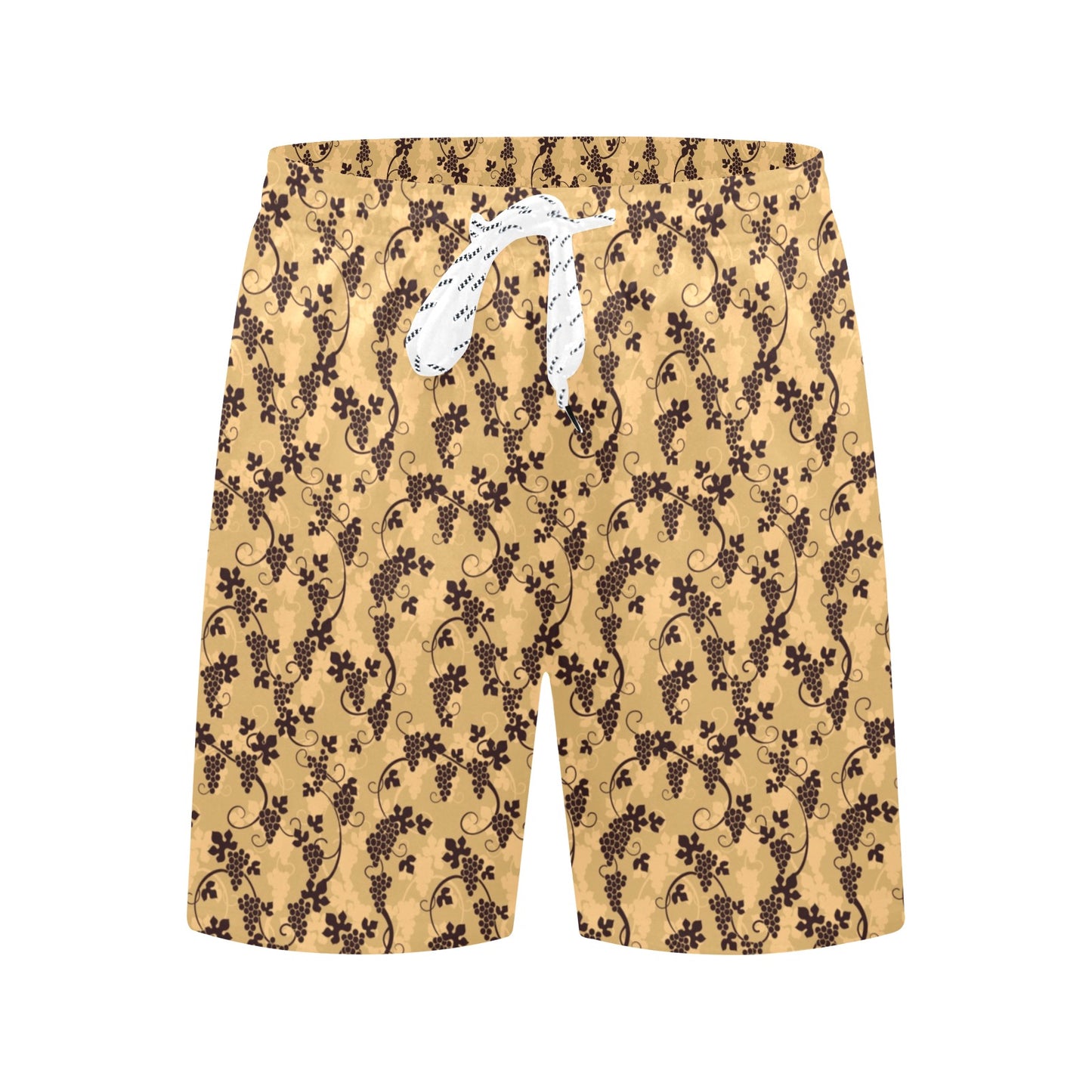Wine Grape Design Print Men's Swim Trunks Beach Shorts