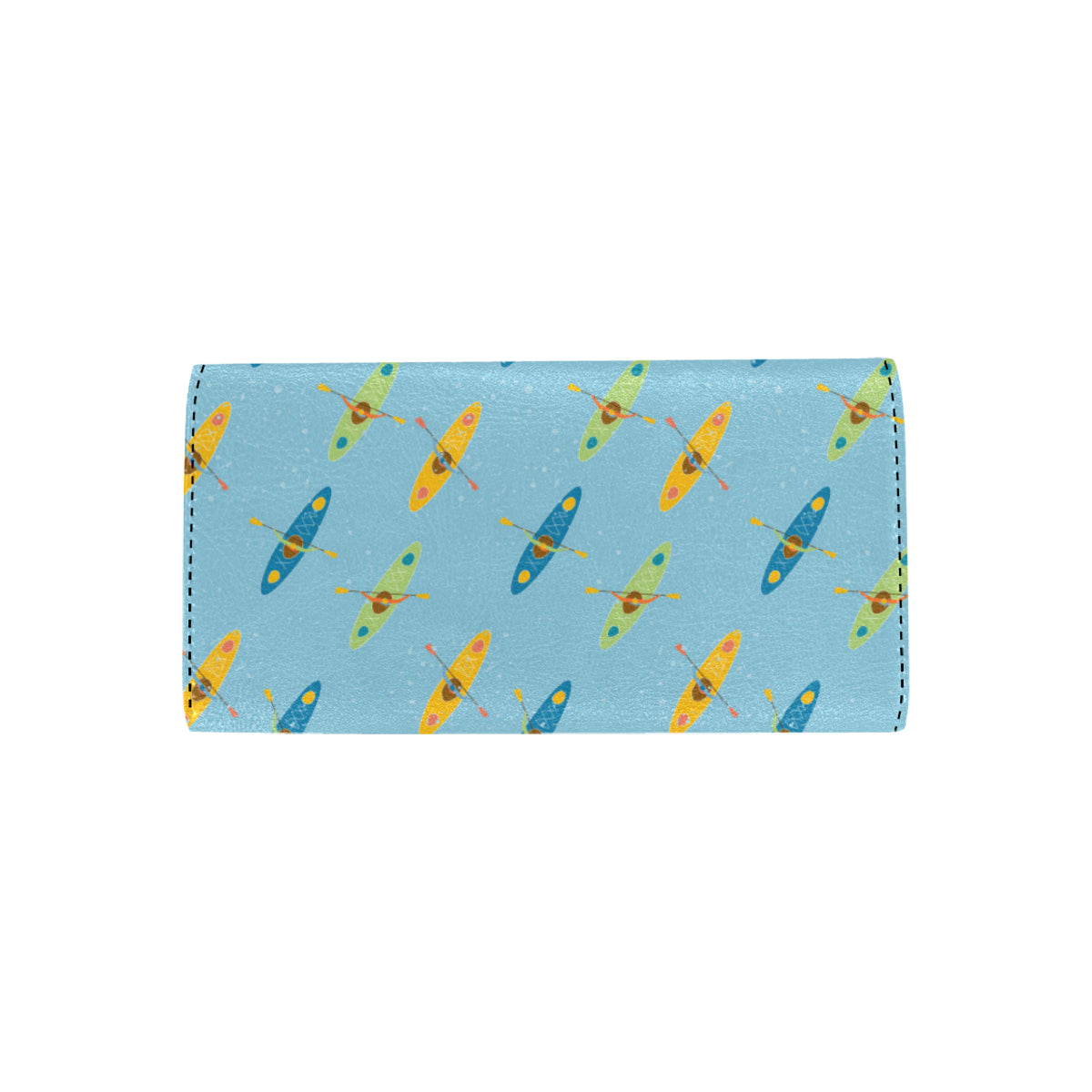 Kayak Pattern Print Design 04 Women's Trifold Wallet