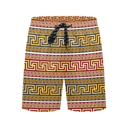 Ancient Greek Pattern Print Design LKS302 Men's Swim Trunks Beach Shorts