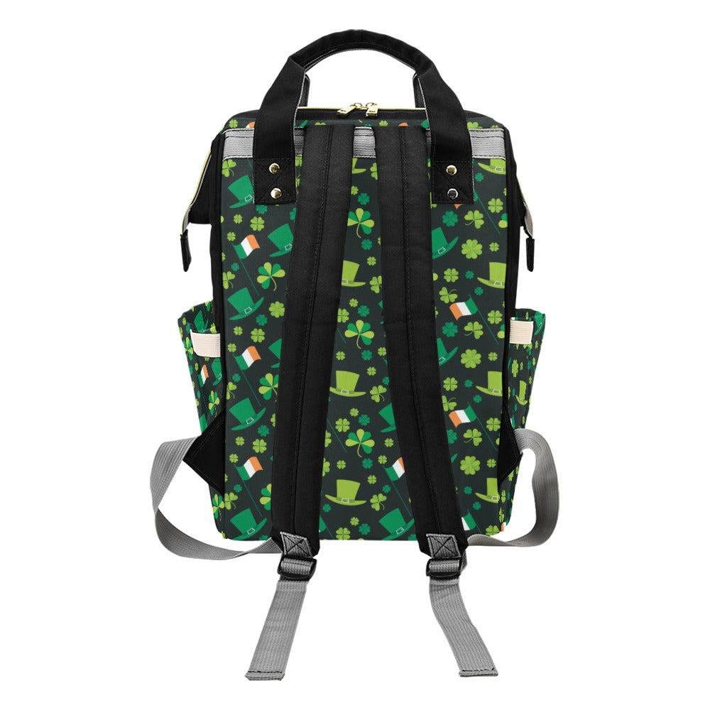 Shamrock Saint Patrick's Day Print Design LKS304 Diaper Bag Backpack