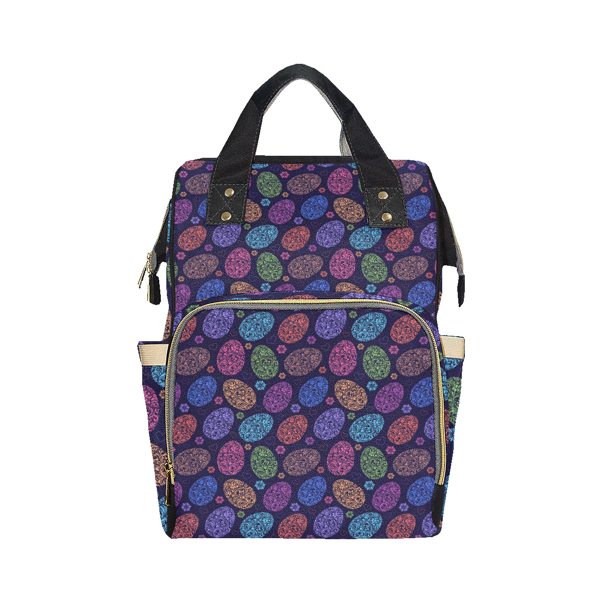 Easter Eggs Pattern Print Design RB012 Diaper Bag Backpack