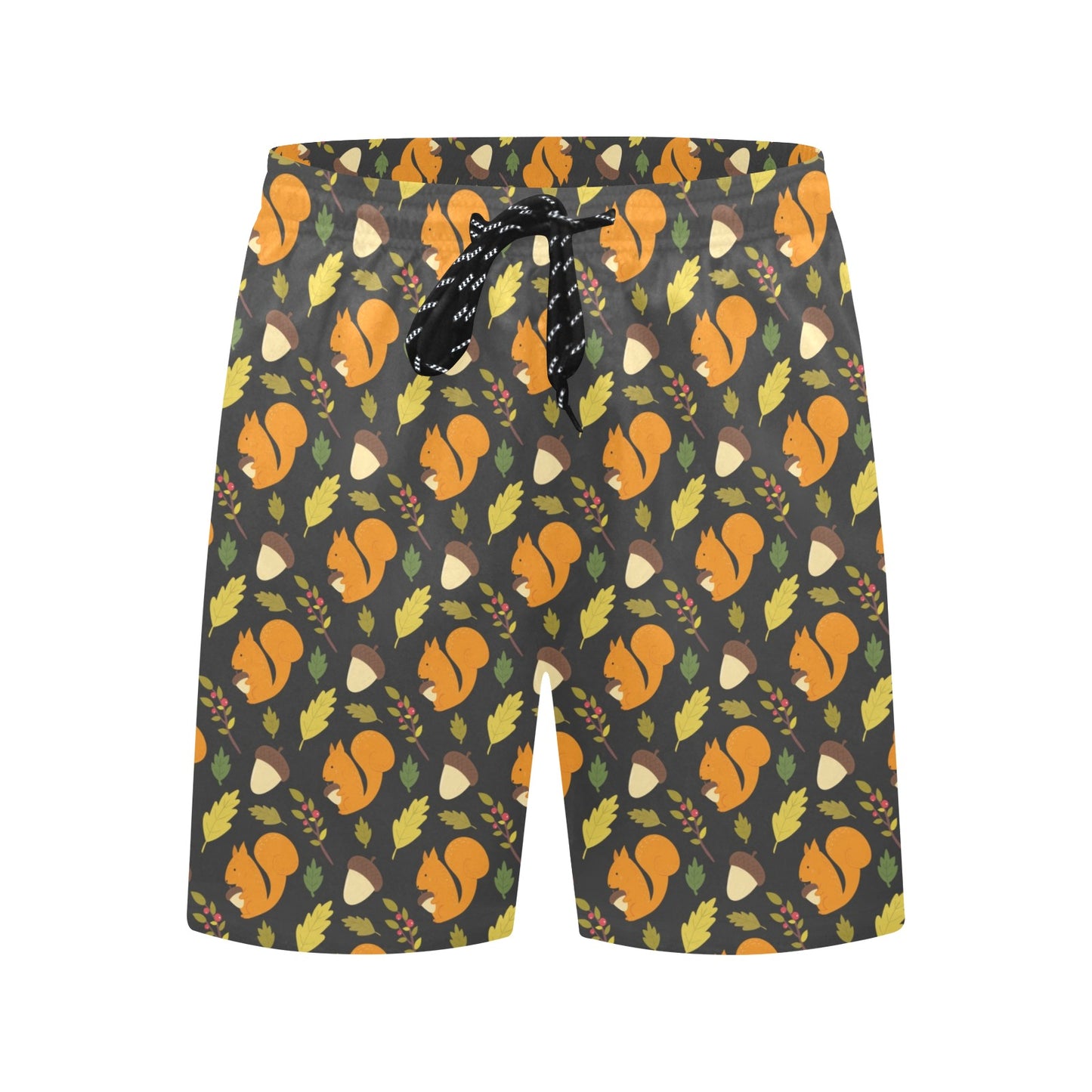 Squirrel Print Design LKS301 Men's Swim Trunks Beach Shorts