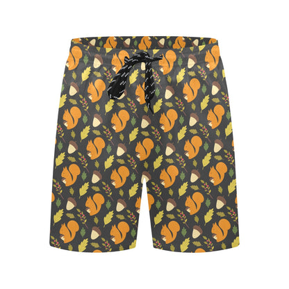 Squirrel Print Design LKS301 Men's Swim Trunks Beach Shorts