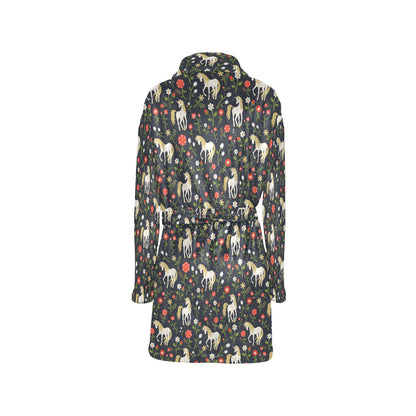 Unicorn Print Design LKS301 Women's Fleece Robe
