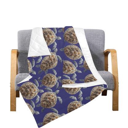Sea Turtle Pattern Print Design T05 Premium Quilt