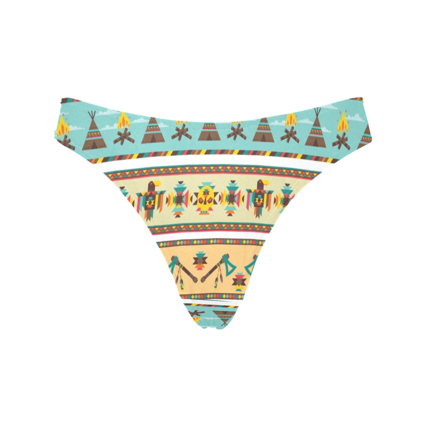 American indian Life Pattern Women's Thongs