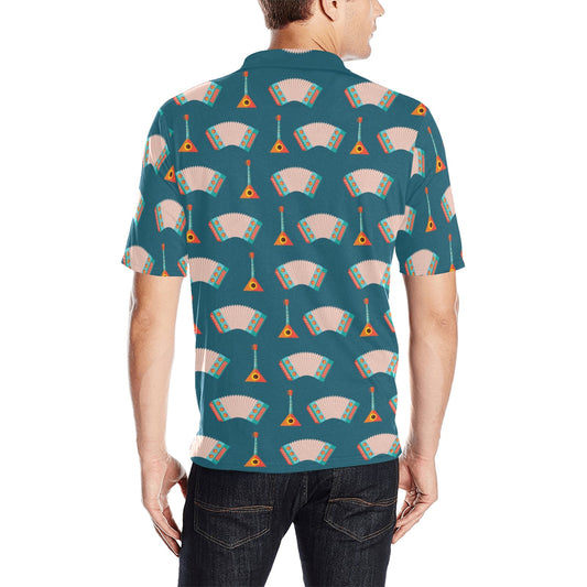 Accordion Print Design LKS402 Men Polo Shirt