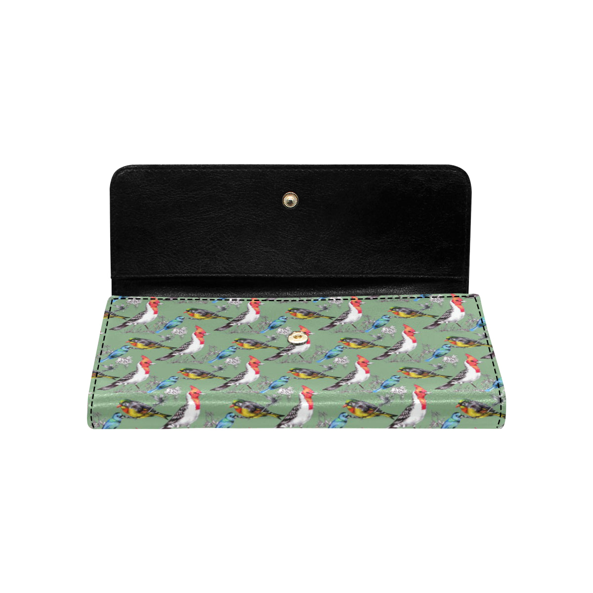 Birds Pattern Print Design 07 Women's Trifold Wallet