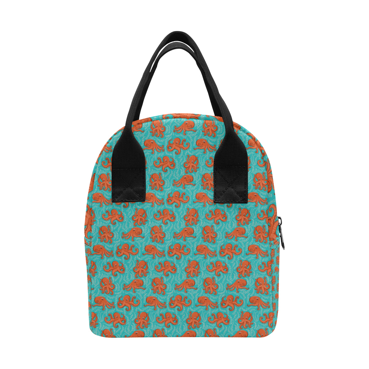 Octopus Cartoon Design Print Themed Insulated Lunch Bag