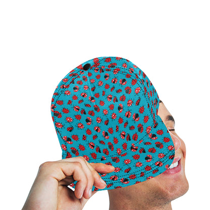 Ladybug Action Print Pattern Snapback Cap