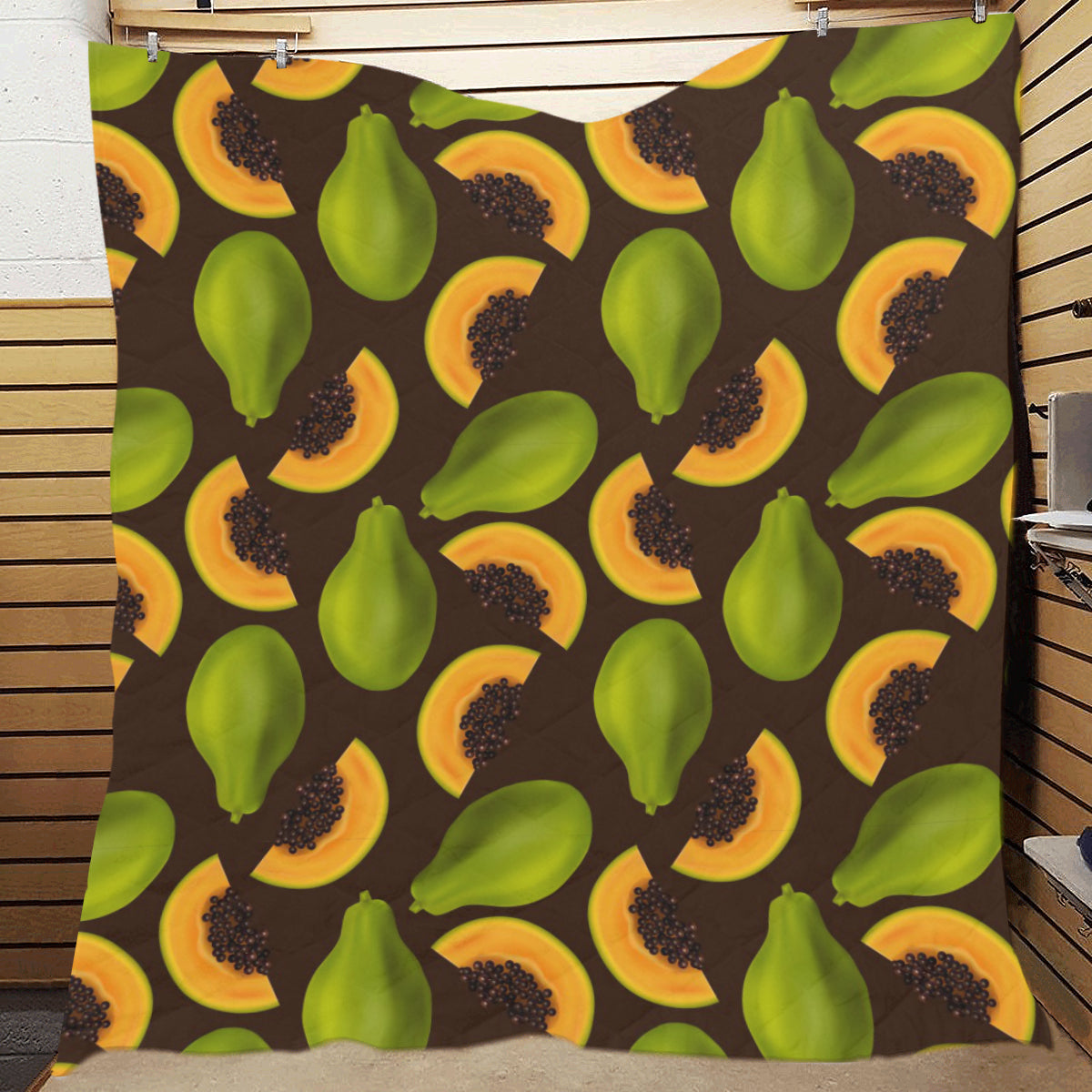 Papaya Pattern Print Design PP04 Premium Quilt