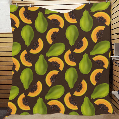Papaya Pattern Print Design PP04 Premium Quilt