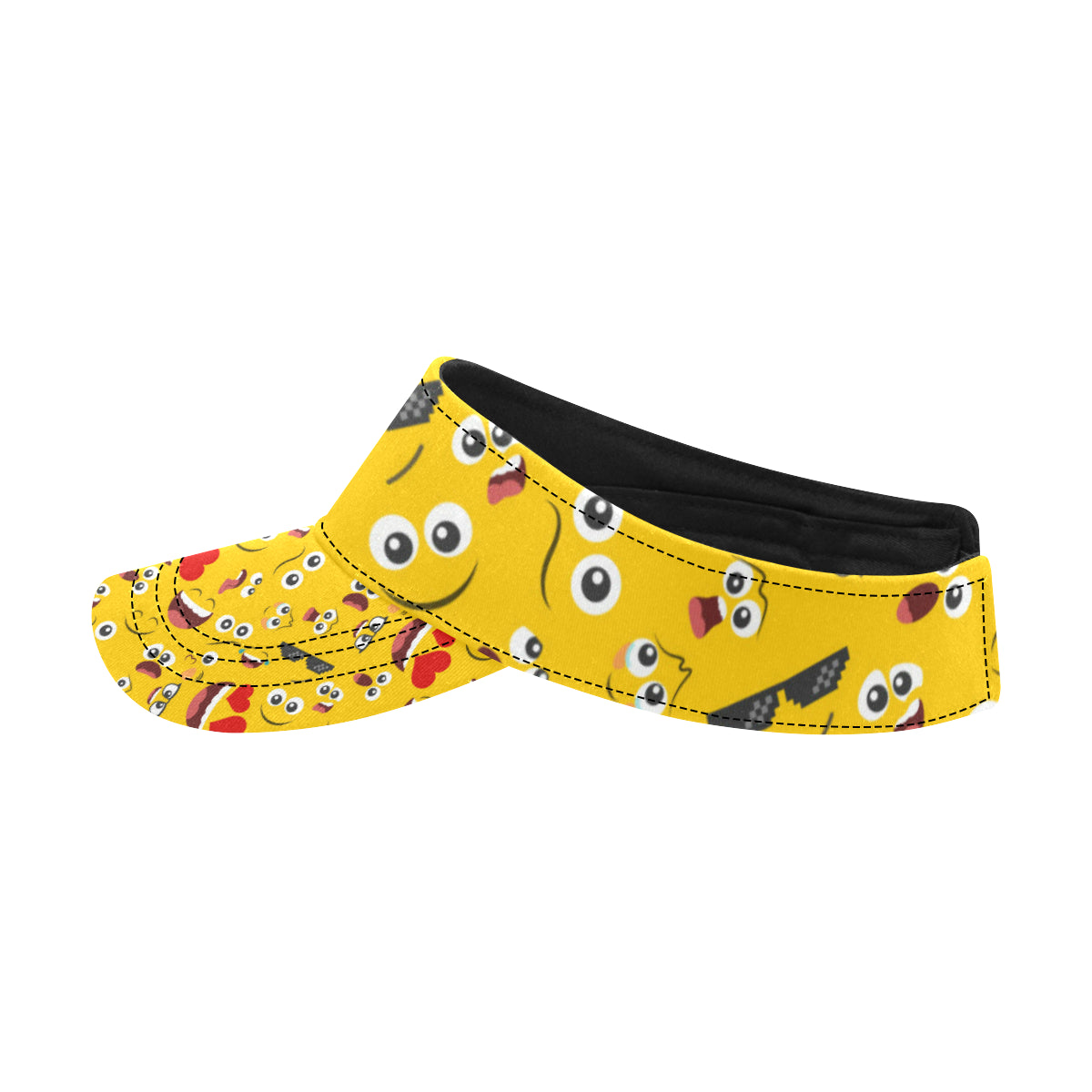 Emoji Face Print Pattern Unisex Sun Visor