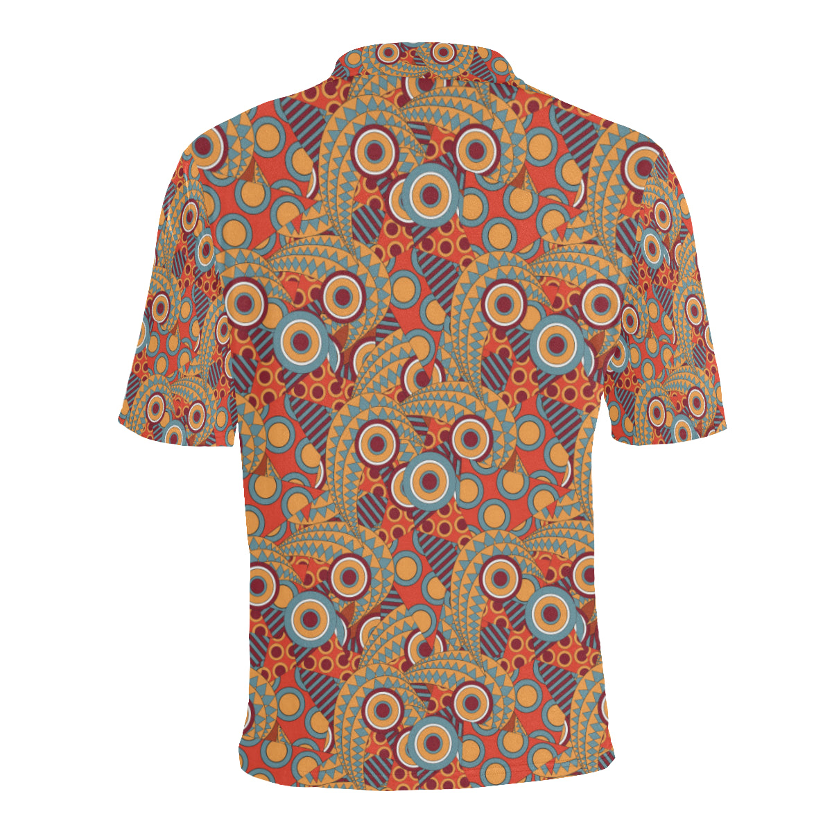African Pattern Print Design 06 Men Polo Shirt