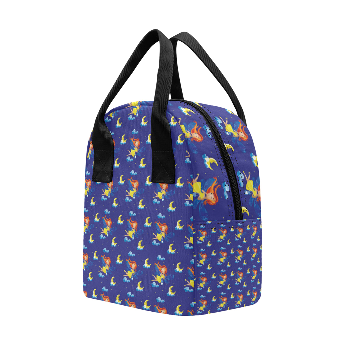 Fairy with Moon Print Pattern Insulated Lunch Bag