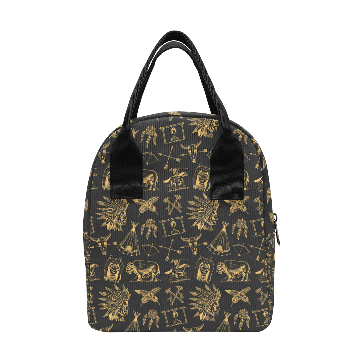 American indian Gold Style Insulated Lunch Bag