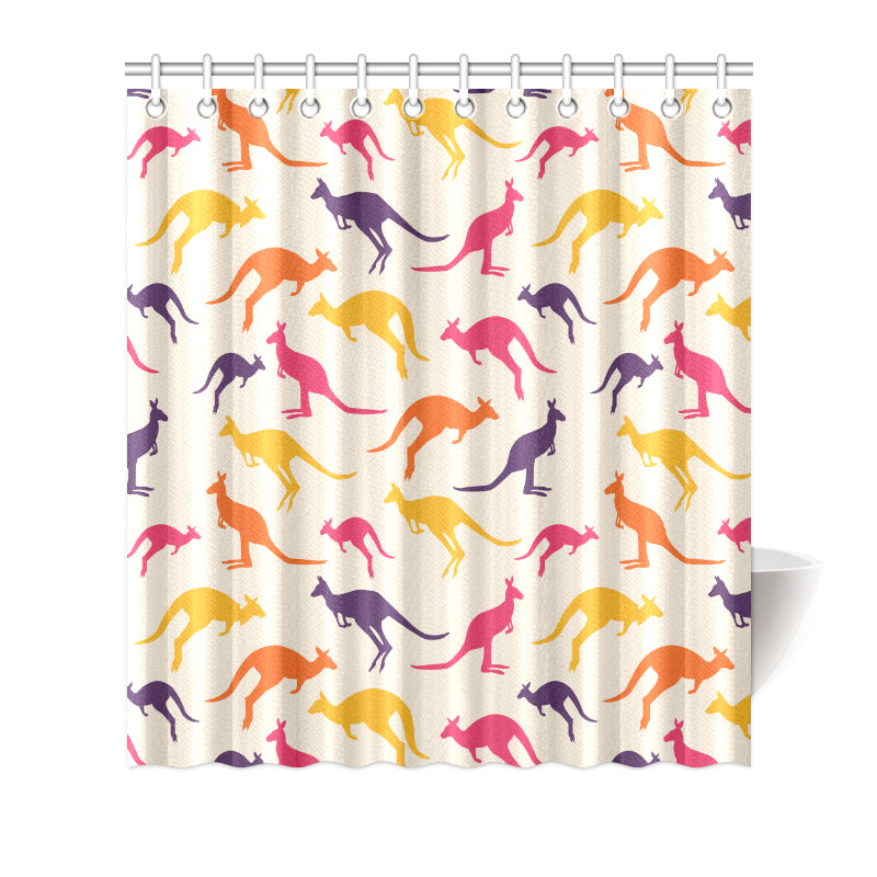 Kangaroos Pattern Print Design 01 Shower Curtain