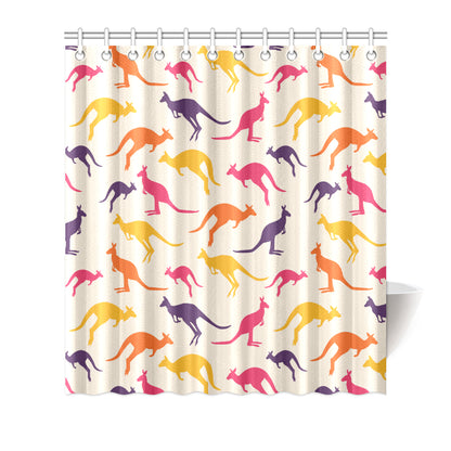 Kangaroos Pattern Print Design 01 Shower Curtain