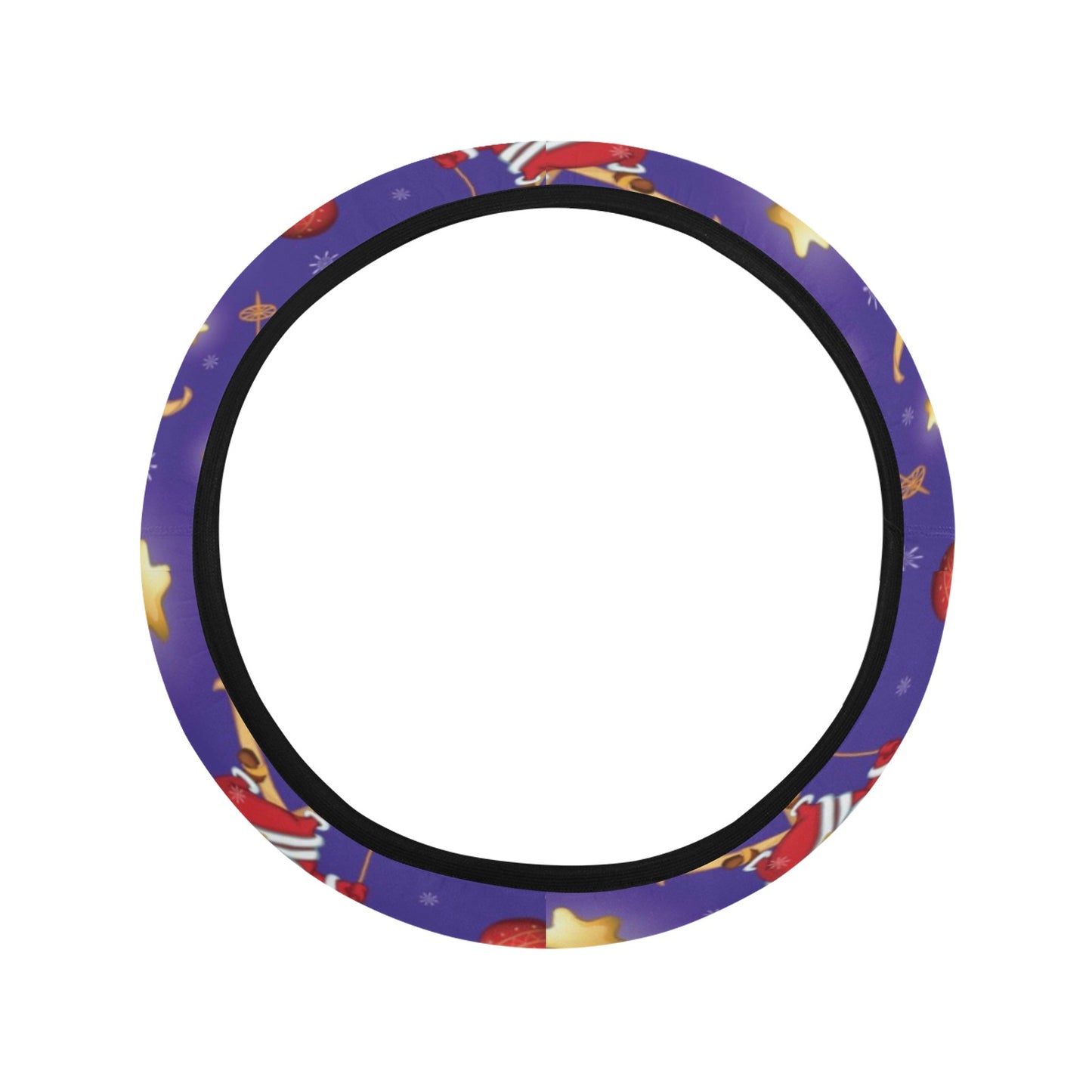 Ski Print Design LKS308 Steering Wheel Cover with Elastic Edge