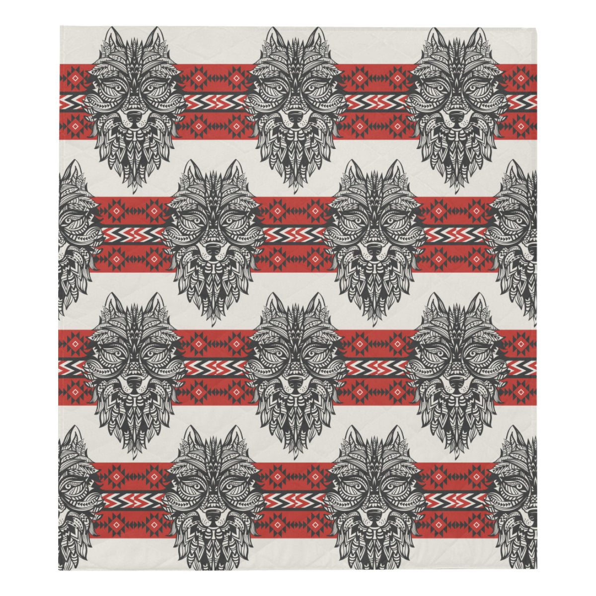 Native Indian Wolf Premium Quilt