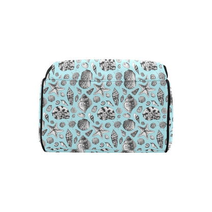 Seashell Beach Print Design LKS302 Diaper Bag Backpack