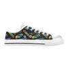 Skateboard Print Design LKS305 Women's White Low Top Shoes