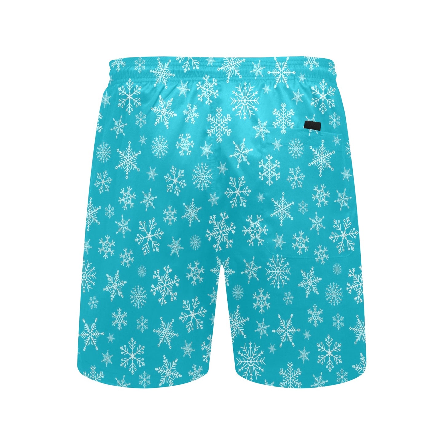 Snowflake Print Design LKS304 Men's Swim Trunks Beach Shorts