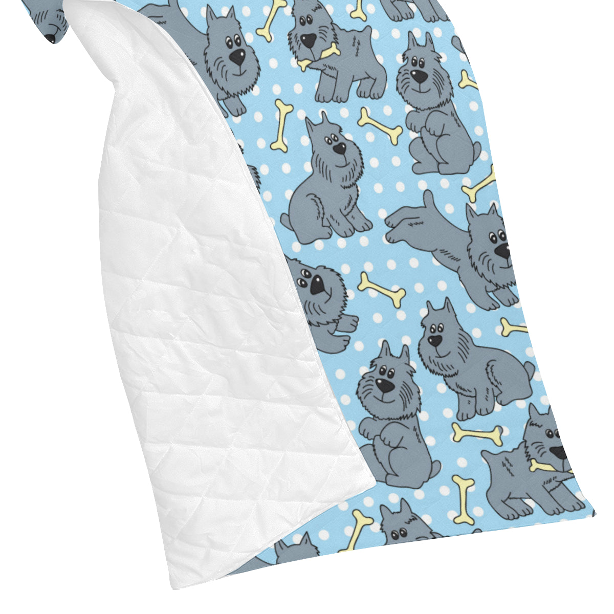 Schnauzers Pattern Print Design A02 Premium Quilt