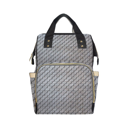 Armor Scales Pattern Print Design 03 Diaper Bag Backpack