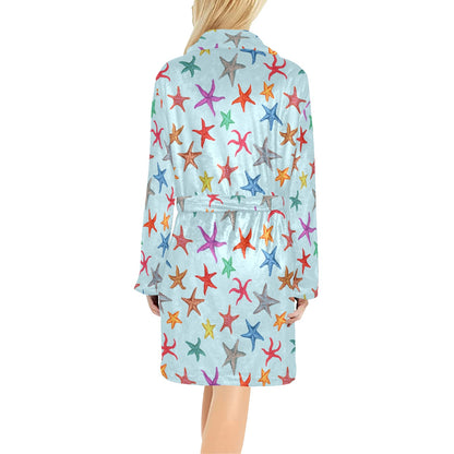 Starfish Print Design LKS402 Women's Fleece Robe