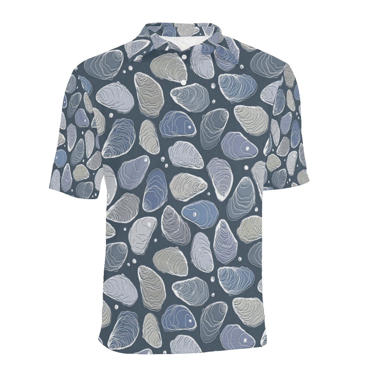 Oyster Pattern Print Design 02 Men Polo Shirt