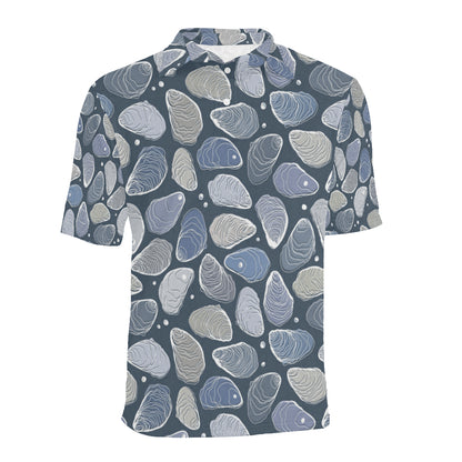 Oyster Pattern Print Design 02 Men Polo Shirt