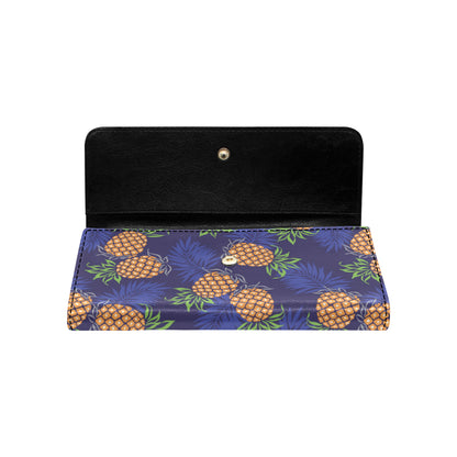 Pineapple Pattern Print Design PP02 Women's Trifold Wallet