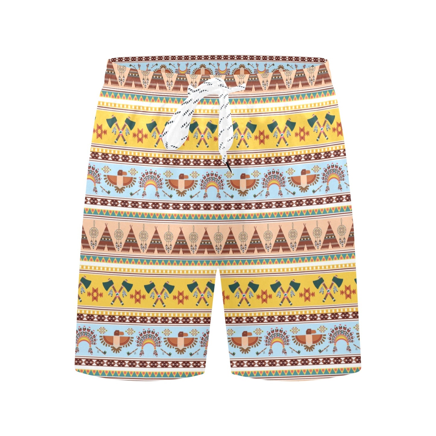 Native American Pattern Design Print Men's Swim Trunks Beach Shorts