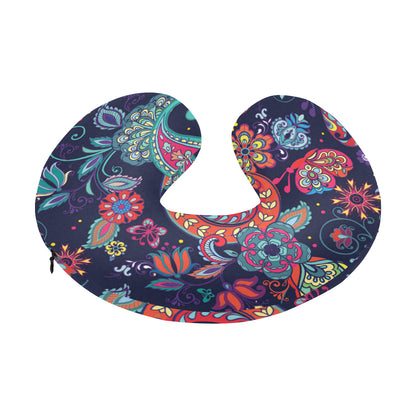 Paisley Boho Pattern Print Design A06 U-Shaped Travel Neck Pillow