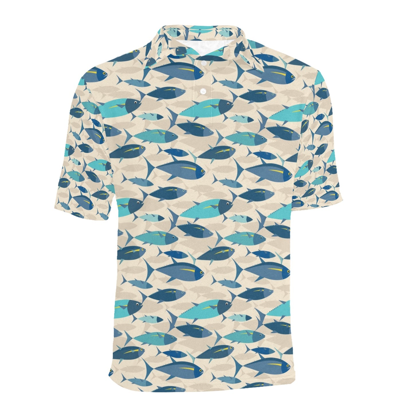 Tuna Fish Print Design LKS302 Men Polo Shirt