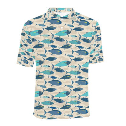 Tuna Fish Print Design LKS302 Men Polo Shirt