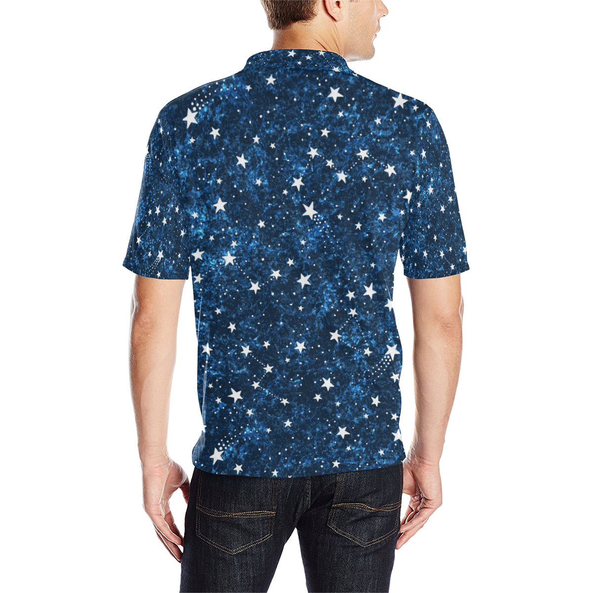 Cosmic Pattern Print Design 05 Men Polo Shirt